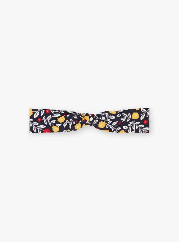 Cinta para el pelo de color azul marino con estampado floral para bebé niña BAELSA / 21H4BF51BAN070