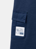 Pantalón cómodo azul marino con bolsillos efecto cargo LADAMIEN / 24H1BGJ1PANC230