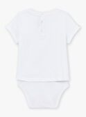 Camiseta-body blanca de manga corta LABILLY / 24H1BGI2BOD000