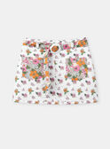 Falda de color crudo con estampado floral KAJUPETTE / 24E2PF31JUP001