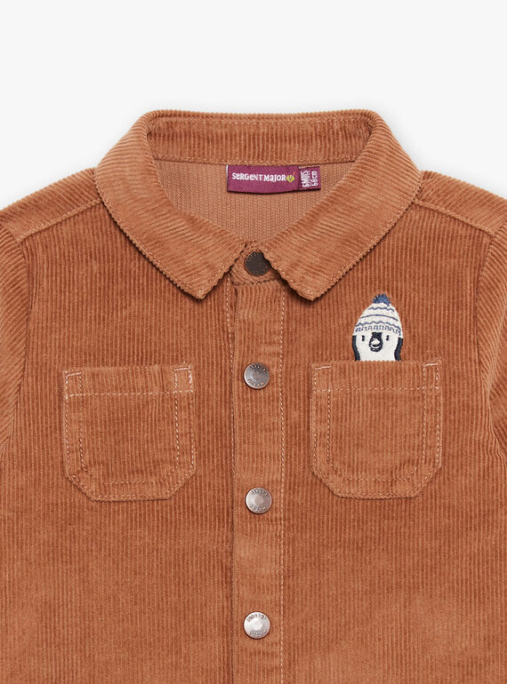 Sobrecamisa marrón de pana DASEAN / 22H1BGY1SCH804