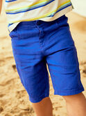 Bermudas azul noche de lino para niño COVAGE / 22E3PGN3BERC231