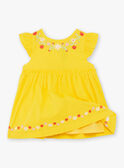 Vestido y cubrepañal a juego de color amarillo para bebé niña TYGLORIA / 20E1BFZ2ROB102