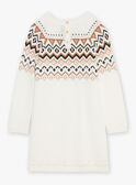 Vestido jersey crudo con estampado jacquard GLIJAETTE / 23H2PFR3ROB001