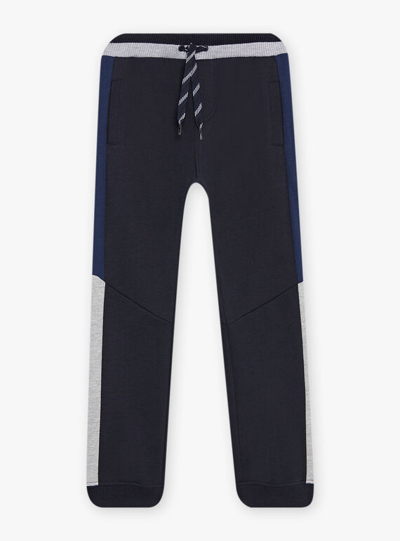 Pantalón de chándal azul oscuro con detalles de color azul y gris jaspeado DICLAGE2 / 22H3PGL2JGB705