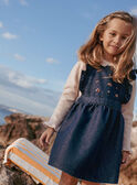 Vestido vaquero con estampado bordado para niña CARLETTE / 22E2PF71CHSP274