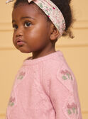 Jersey de espiga rosa claro con flores LANINA / 24H1BFQ1PULD329