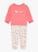 Pijama rosa de muletón cepillado KECHARLIE / 24E5BF51PYJ308