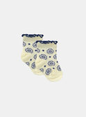 Calcetines Jacquard Flor Amarillo pálido KAULINE / 24E4BFR1SOQ103
