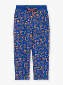 Pijama azul rey amarillo de punto fino GRUAGE / 23H5PG12PYJ001