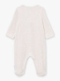 Pelele de color beige jaspeado de terciopelo LONNIE / 24H0NG11GREA011