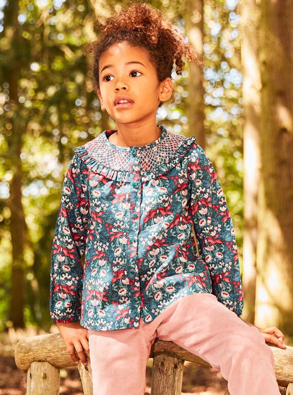 Blusa verde floral DUIBLETTE / 22H2PFZ1CHEG633
