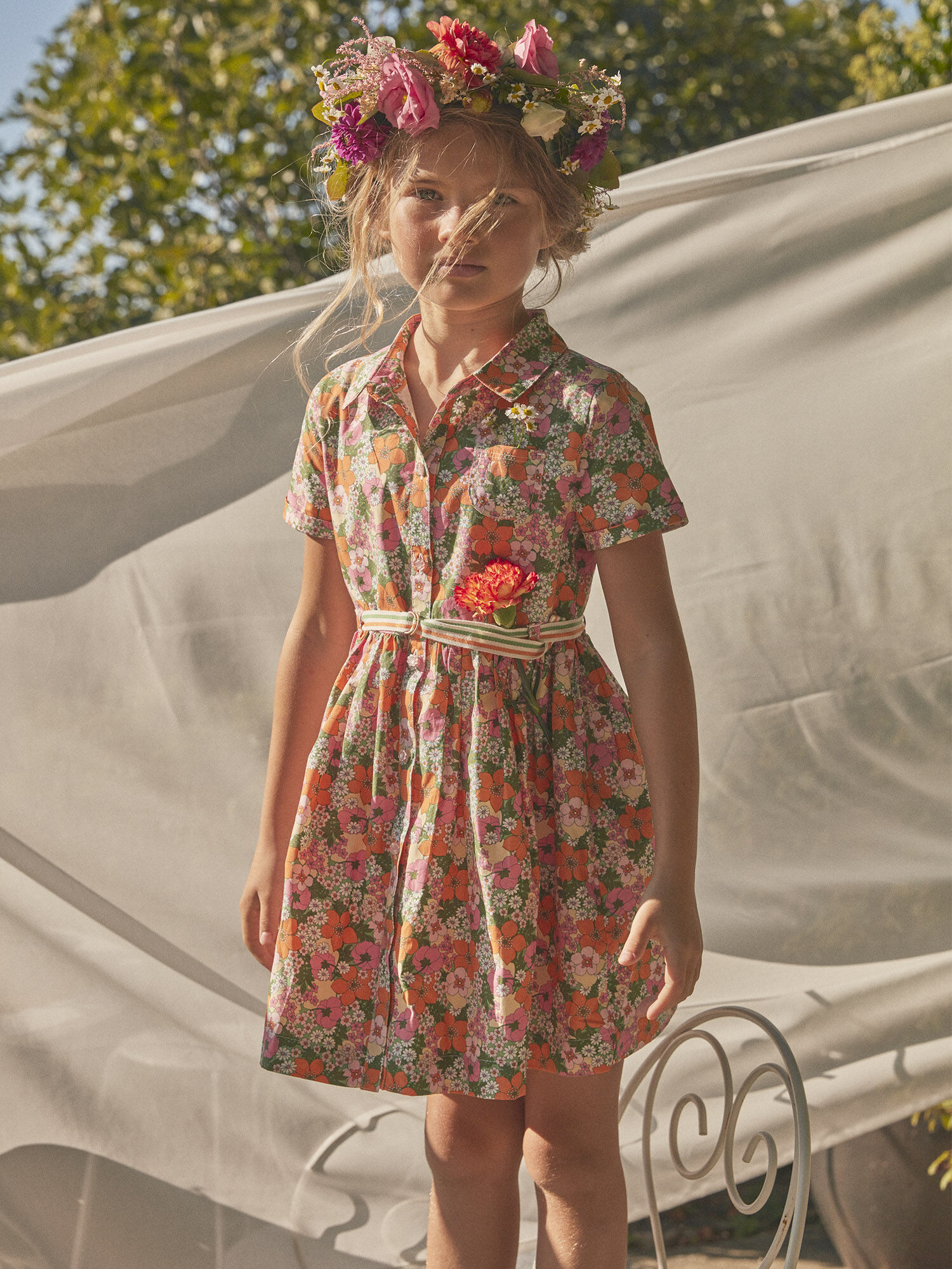 Vestido camisero floral sales