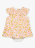 Vestido y braga de color crudo de popelina entramada FAURSULINE / 23E1BFP1ROB001