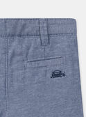 Bermudas bordadas azules KREBERAGE / 24E3PGL2BER205