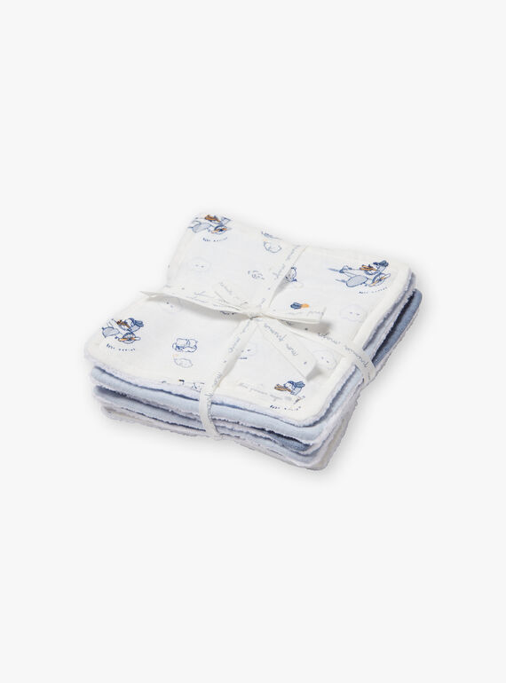6 toallitas azules y blancas para niño recién nacido BOAZ / 21H0AG41ACD219