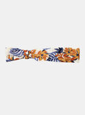 Cinta para el pelo blanca con estampado de flores y peces multicolores KAZELIE / 24E4BFS1BAN001