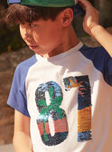 Camiseta blanca y azul de manga corta LADUAGE / 24H3PGI4TMC000