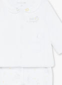 Conjunto de cárdigan y pantalón de terciopelo blanco para bebé ZOEDEN / 21E0NMG1ENS000
