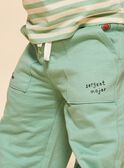 Pantalón de muletón de color verde almendra FACECTOR / 23E1BGB1PAN611