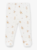 Pijama de color crudo de terciopelo con estampado de ardillas y setas LOULOU / 24H0NM11ENS001