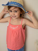 Camiseta de tirantes rosa con bordado floral ZUDOUETTE / 21E2PFT1DEBD313