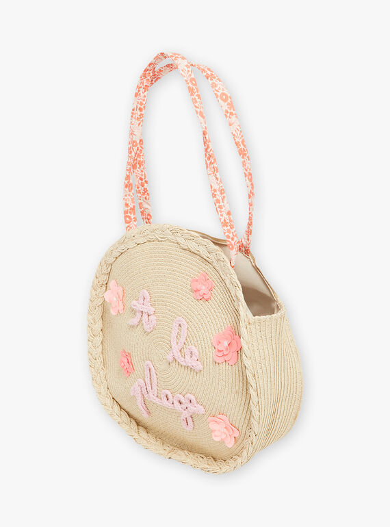 Bolso de playa de rafia para niña CLIKUETTE / 22E4PFO1BES009