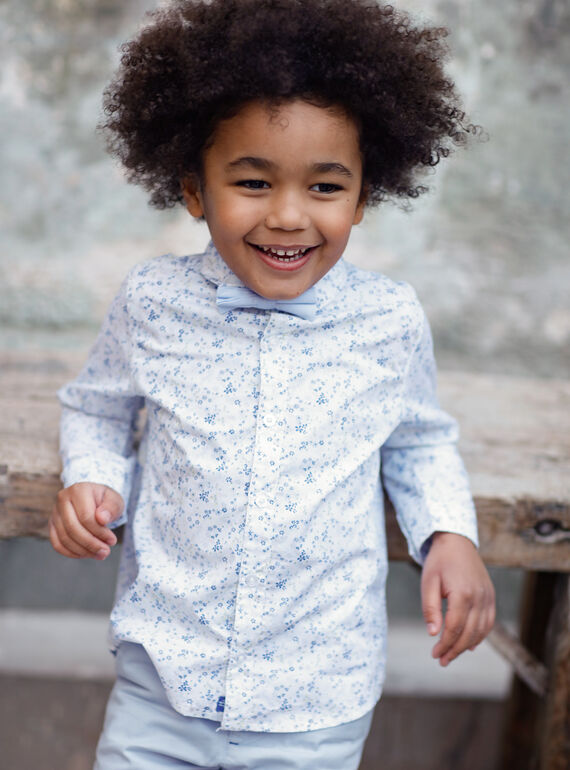 Camisa con estampado floral y pajarita extraíble para niño TIFLORAGE / 20E3PGJ6CHM001