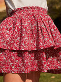 Falda avolantada con estampado floral 22E2PFP1JUP808