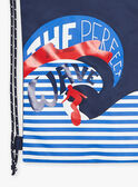 Mochila de color azul y blanco de rayas FRYSACAGE / 23E4PGL1BES070