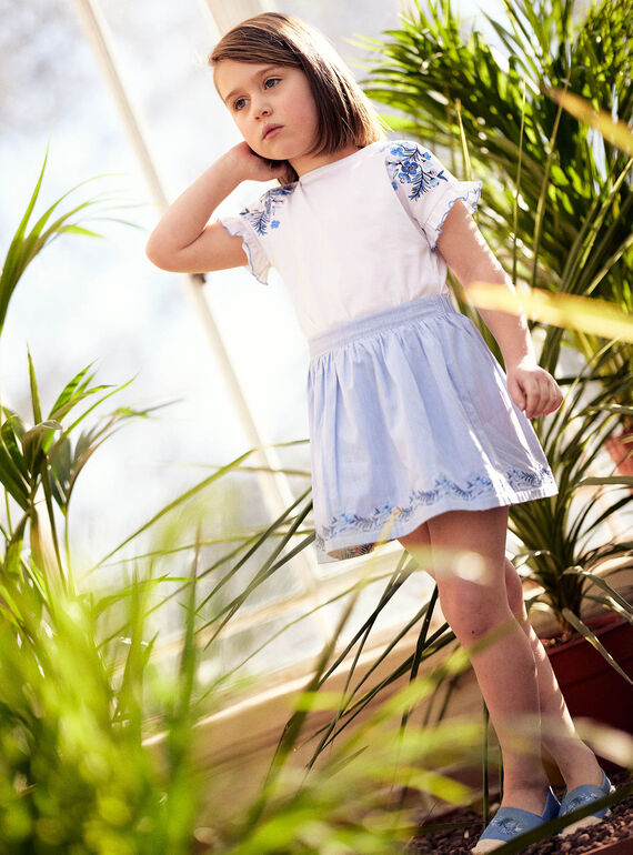 Falda reversible con estampado floral para niña CYAJUPETTE / 22E2PFK1JUP001
