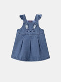 Conjunto de body y pichi de colores azul y crudo LACELIA / 24H1BFJ1ENS001