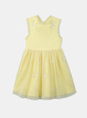 Vestido amarillo bordado KRETULETTE / 24E2PFL6ROBB103