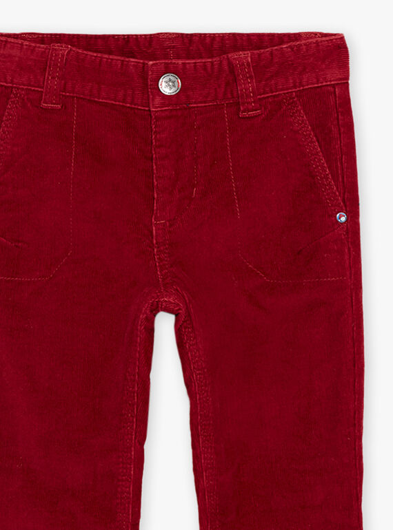 Pantalones de terciopelo burdeos DOCHINAGE / 22H3PGX1PANF512