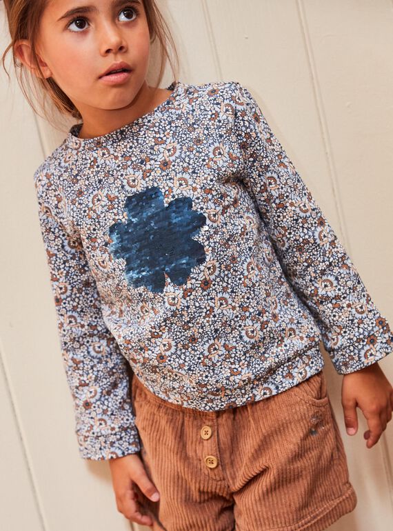Sudadera con estampado floral y dibujo de copo y lentejuelas reversibles DIASWETTE / 22H2PFY1SWEC206