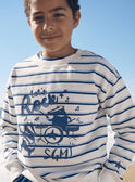 Jersey con estampado de rayas crudas y azules LERAYAGE / 24H3PGJ1SWE001