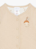 Chaqueta reversible beige y crudo de pana y punto fino GORDON / 23H0CMC1VES632