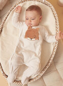 Pelele de color beige jaspeado de terciopelo LONNIE / 24H0NG11GREA011