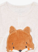 Pelele de color beige jaspeado de terciopelo LONNIE / 24H0NG11GREA011