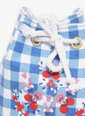 Bandolera vichy con bordado floral para niña CIBOLETTE / 22E4PF81BES208