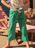 Pantalón fluido de popelín verde LAPANETTE / 24H2PFI2PANG624