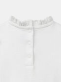 Blusa-body de color crudo con volantes LACOLINE / 24H1BFJ1BOD001