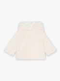 Chaqueta con capucha de color rosa pastel de terciopelo GONINE / 23H0CFB1VES301