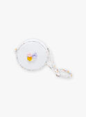 Bandolera de algodón blanco con parche de flores y gasa multicolor para niña CLUSETTE / 22E4PF11BES001