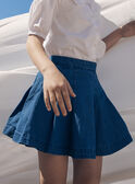 Falda vaquera plisada azul LEJUPETTE / 24H2PFJ1JUPP272