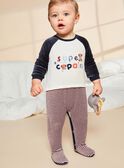 Pelele de terciopelo con efecto de dos piezas FEDOGGY / 23E5BG24GRE003