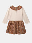 Vestido de dos materiales con motivos LICHETTE / 24H2PFK1ROBD319