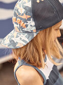 Gorra azul con estampado de tiburones FLYTOAGE / 23E4PGR1CHAC226