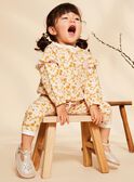 Pantalón de chándal de muletón crudo con estampado floral FABRITA / 23E1BF81JGB001