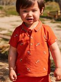 Polo rojo anaranjado para bebé niño CAWEDOU / 22E1BGP1POLF527